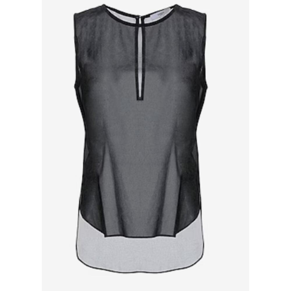 Sheer black Suncoo top with leopard print S